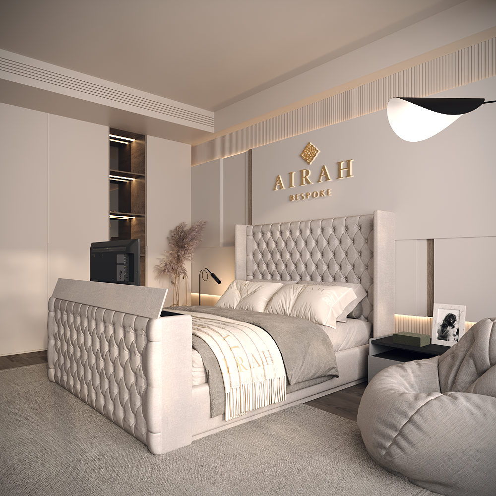 Modern Arden bed frame – luxury upholstered bed for master bedroom