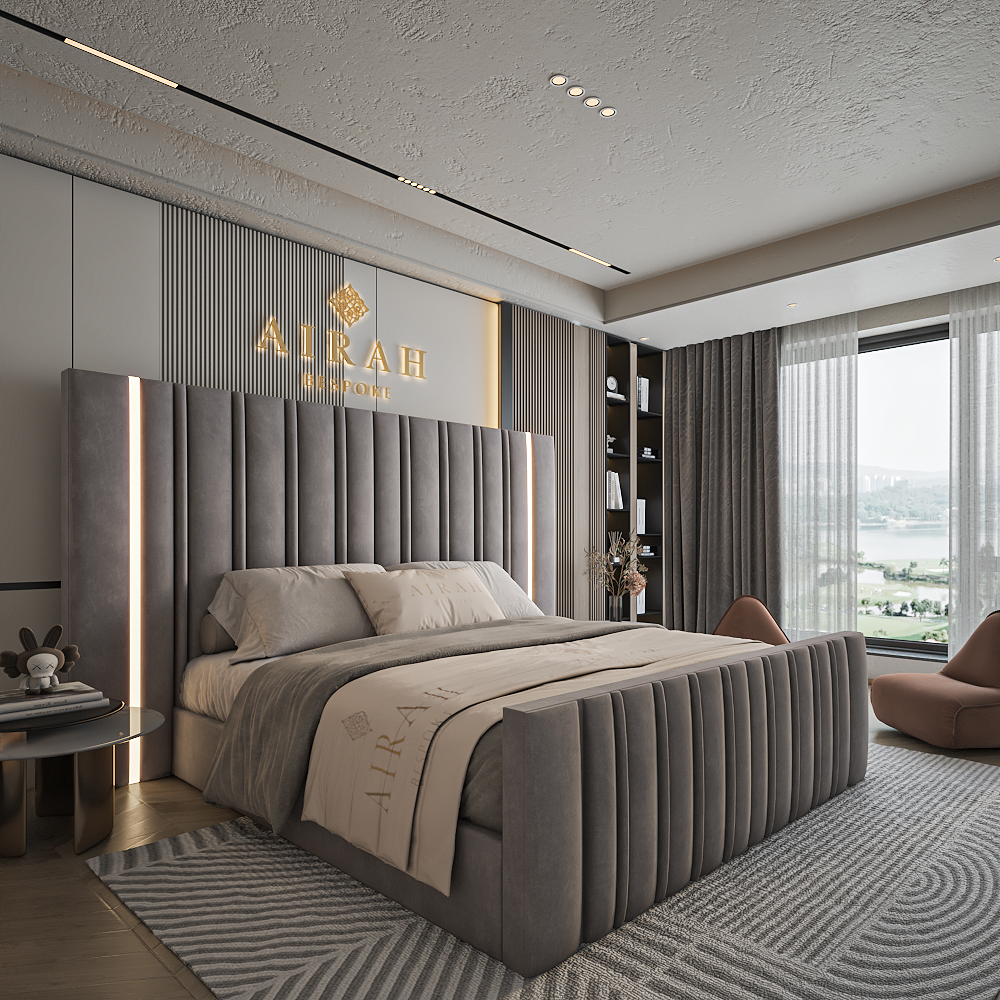 Glow LED Bed with illuminated headboard – luxury LED bed frame for bedrooms