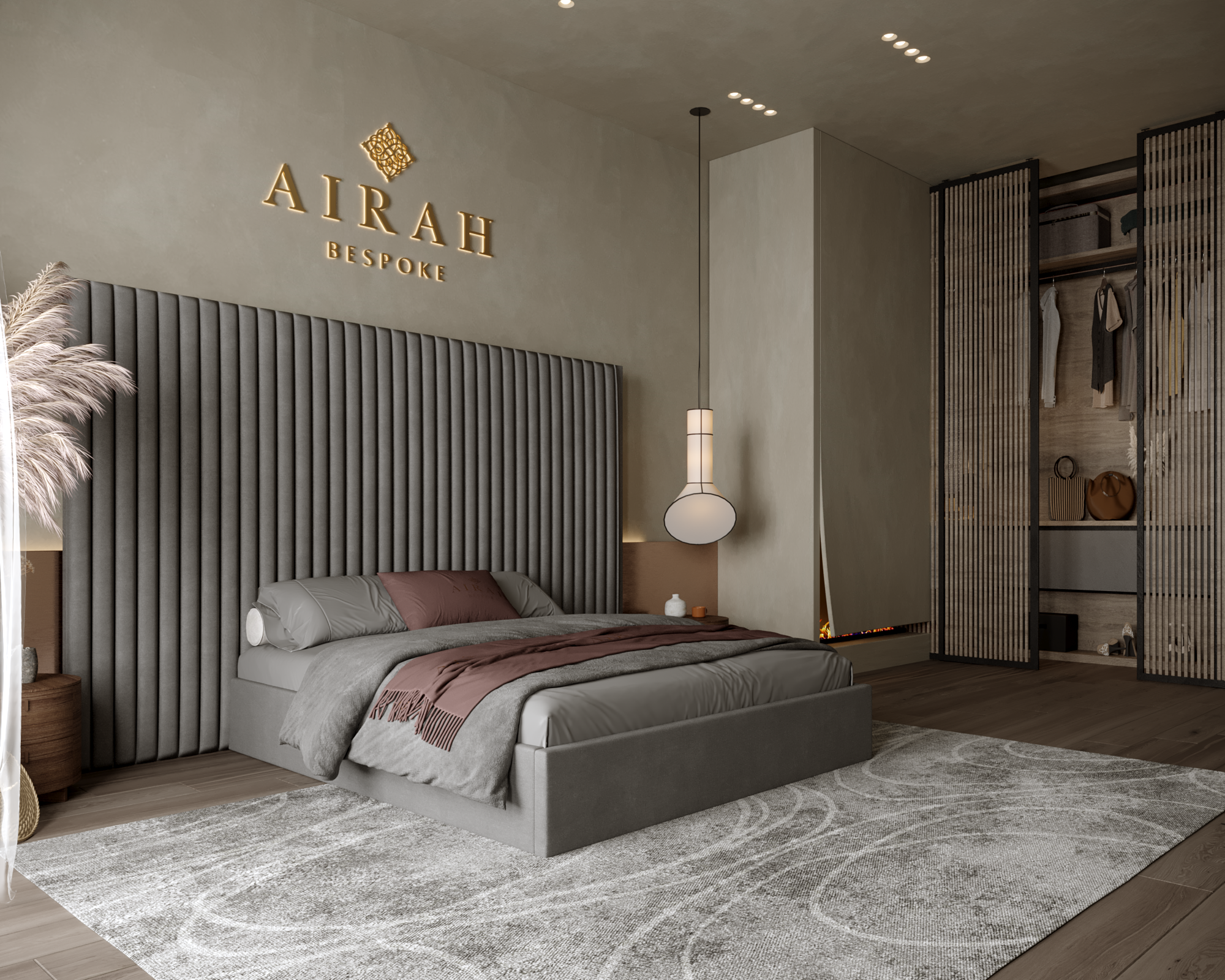 Jasmine Velour Bed with Extended Headboard in modern bedroom setting, luxurious velvet upholstery, contemporary design, comfortable king-size bed