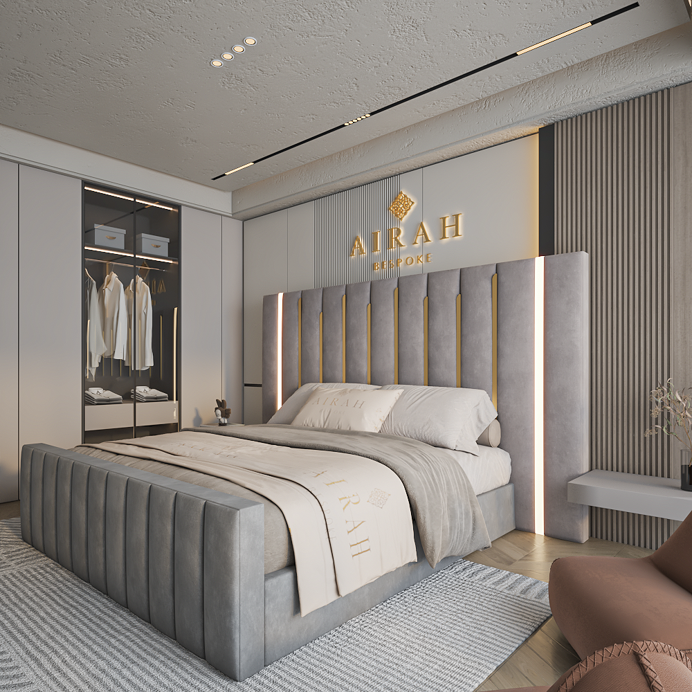 Lucent LED bed with headboard lighting – modern LED bed frame for UK bedrooms