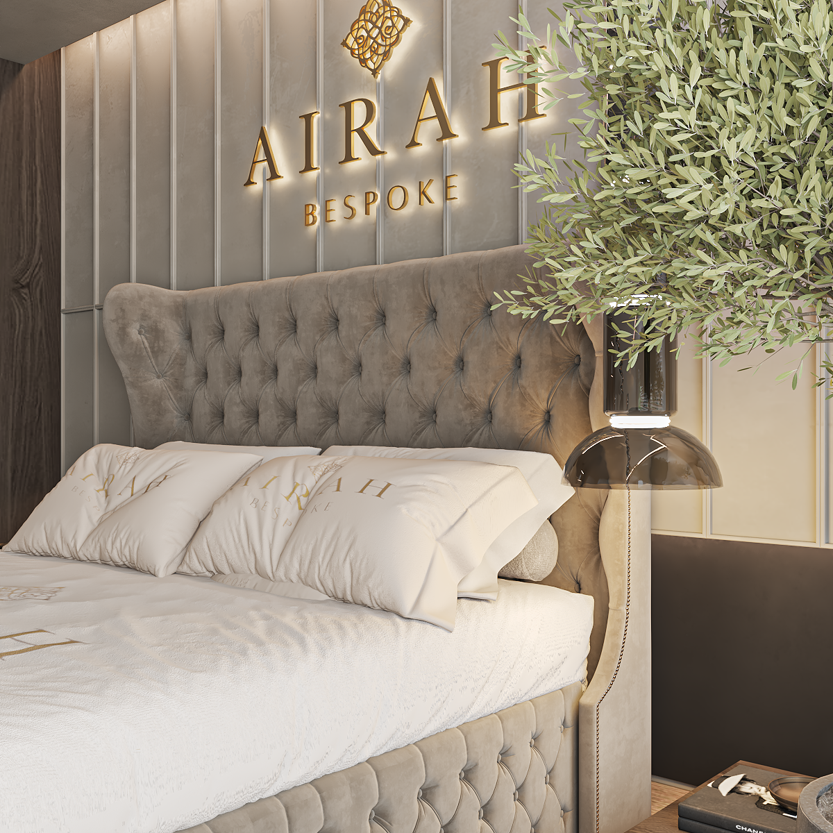 The Sutton upholstered bed frame – luxury bedroom furniture with premium finish