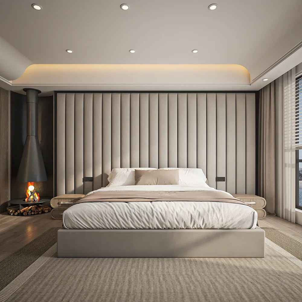 The Aspen low foot board, modern bed with sleek minimalist design for contemporary bedrooms