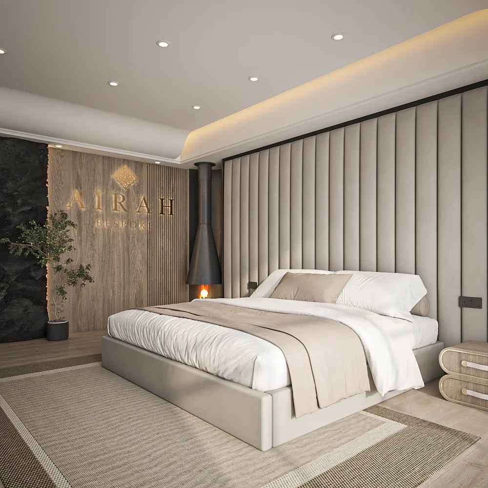 The Aspen low foot board, modern bed with sleek minimalist design for contemporary bedrooms