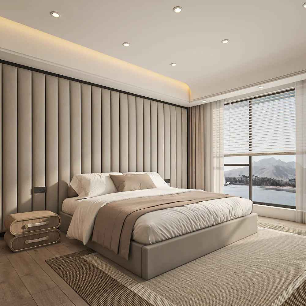 The Aspen low foot board, modern bed with sleek minimalist design for contemporary bedrooms