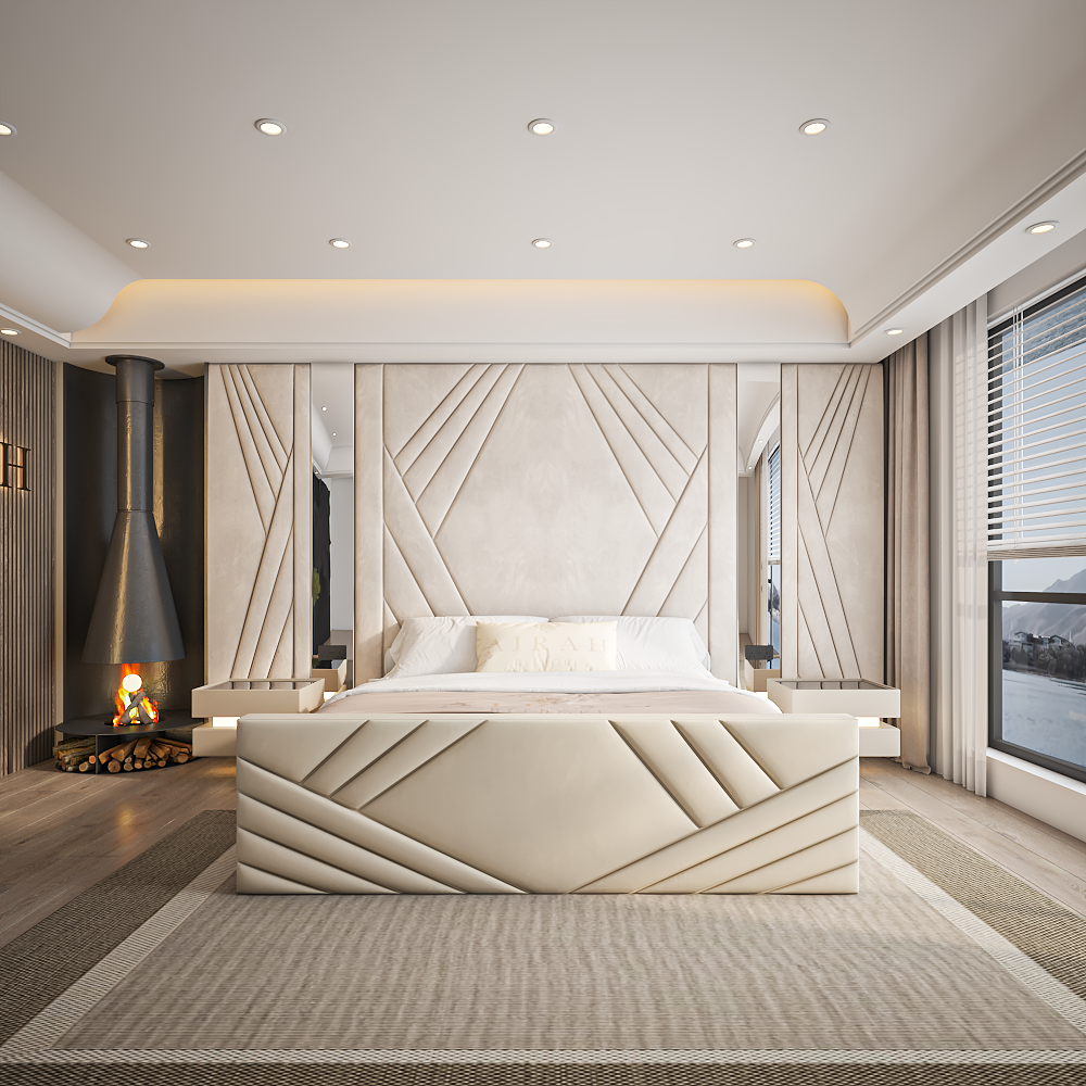 Modern Aurel bed frame UK – stylish upholstered frame for contemporary bedrooms