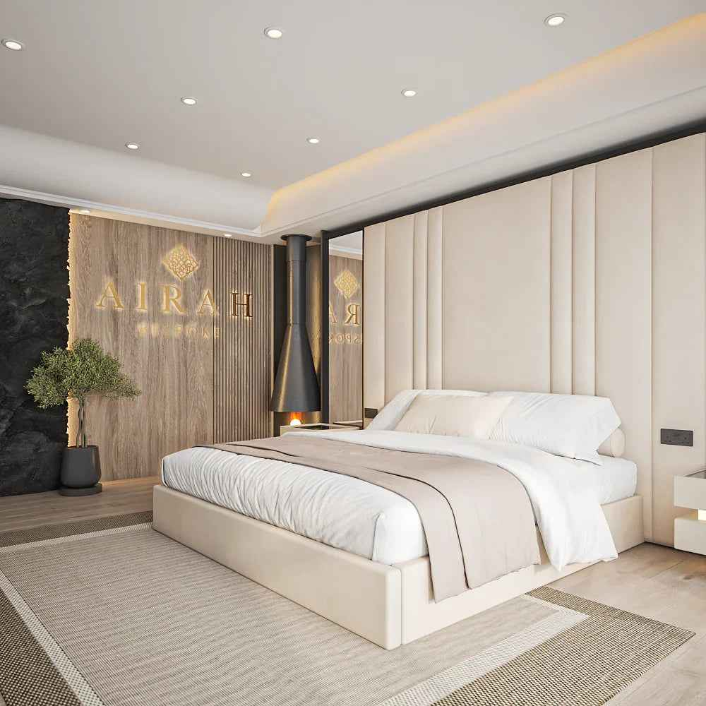 The Eden low foot board, modern bed with sleek minimalist design for contemporary bedrooms