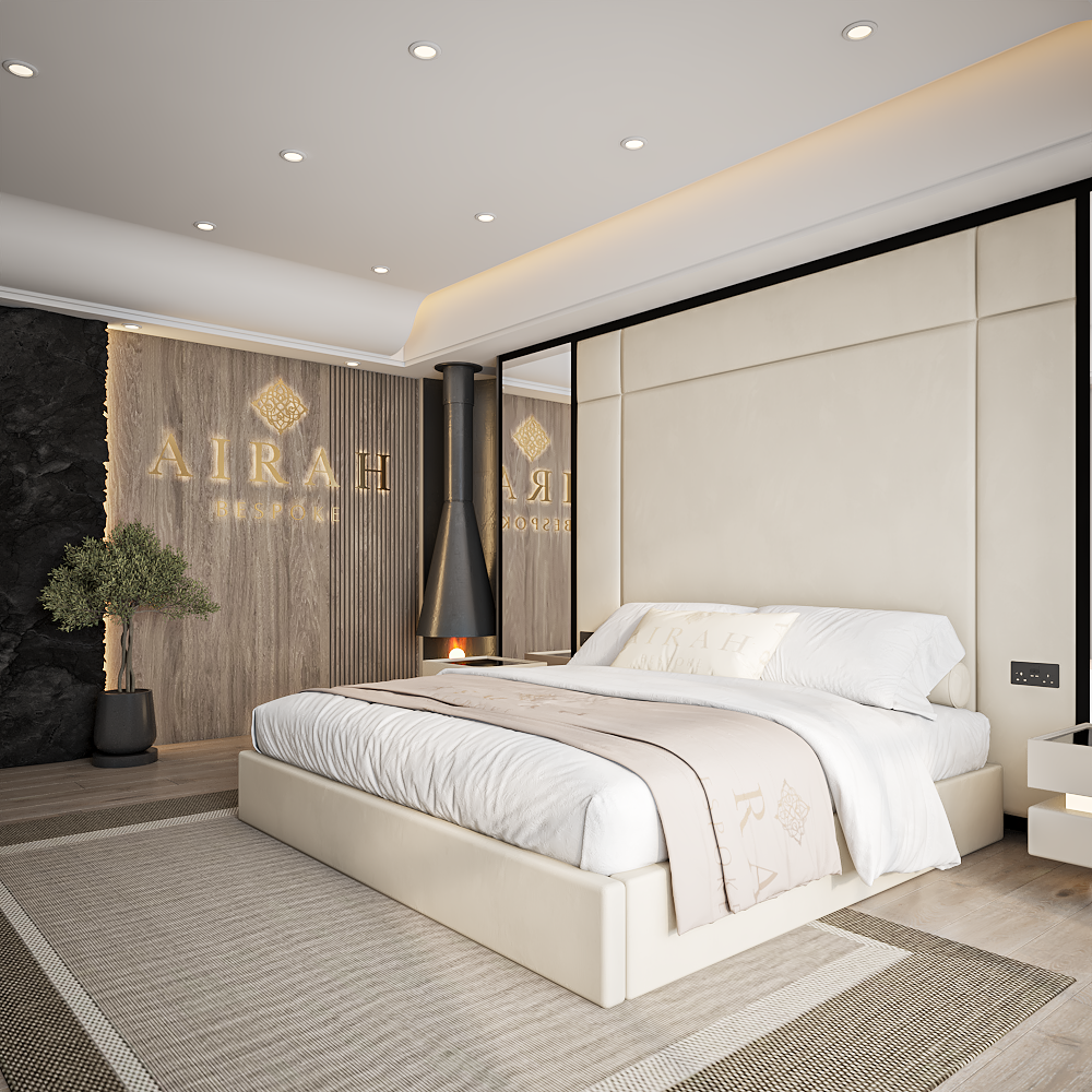 The Seren Low Foot Board bed frame – luxury upholstered bed with low foot end UK