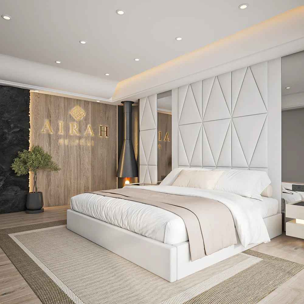 The Willow low foot board, modern bed with sleek minimalist design for contemporary bedrooms