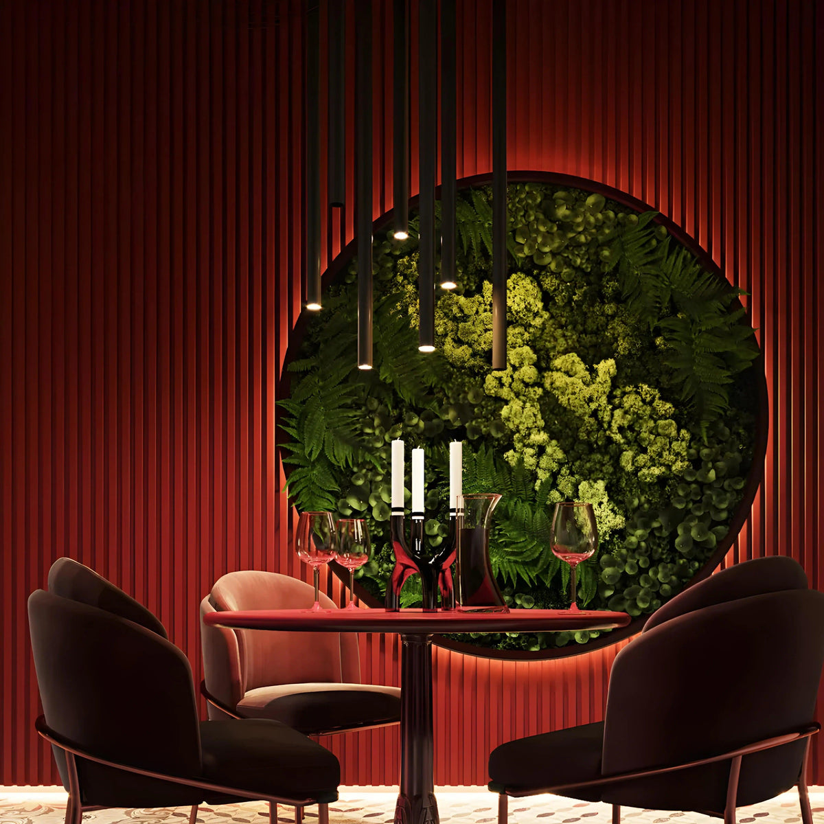 GYPSUM 3D WALL PANEL | GRID +LED 0015