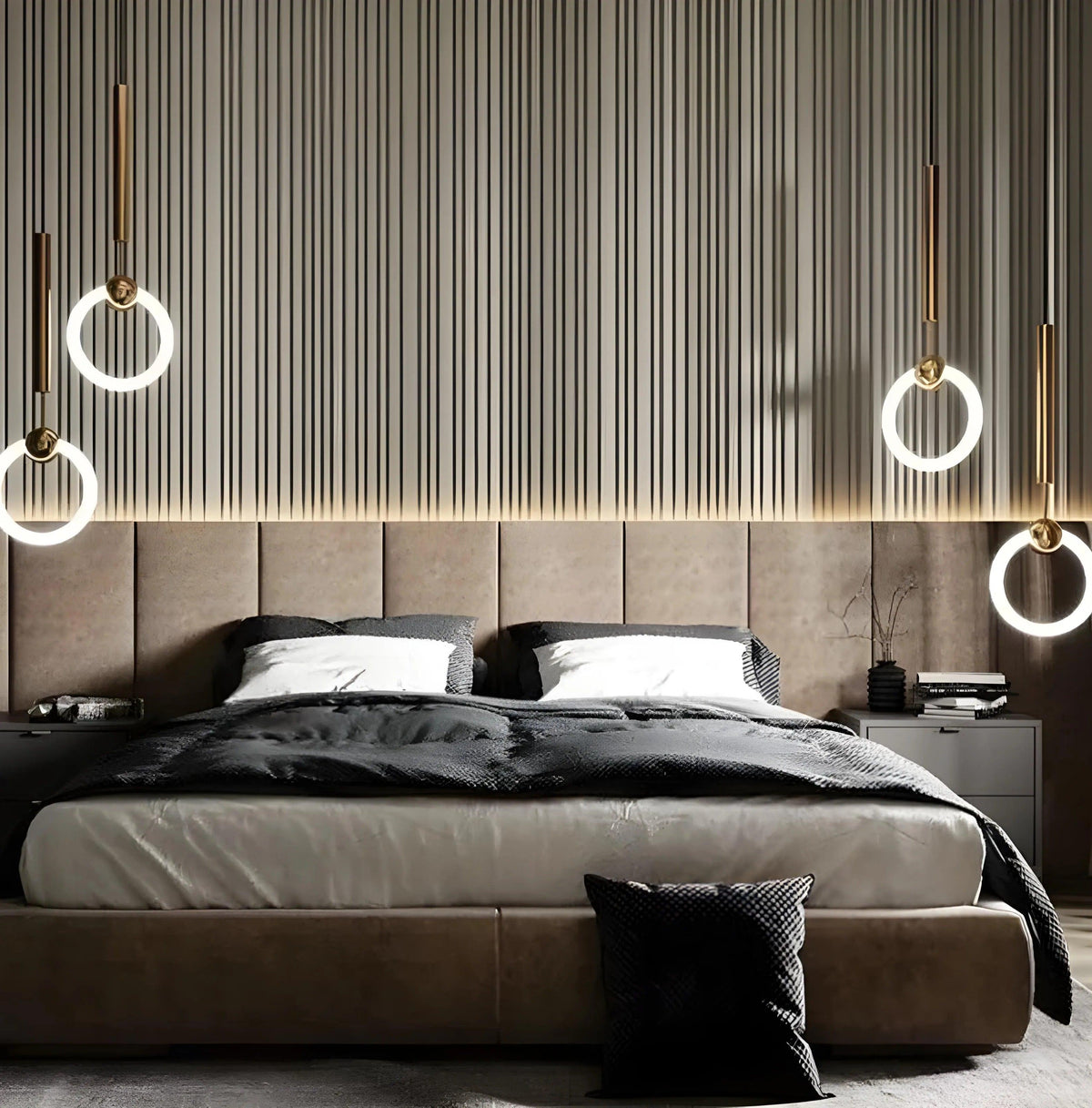 GYPSUM 3D WALL PANEL | CASCADE + LED 0114