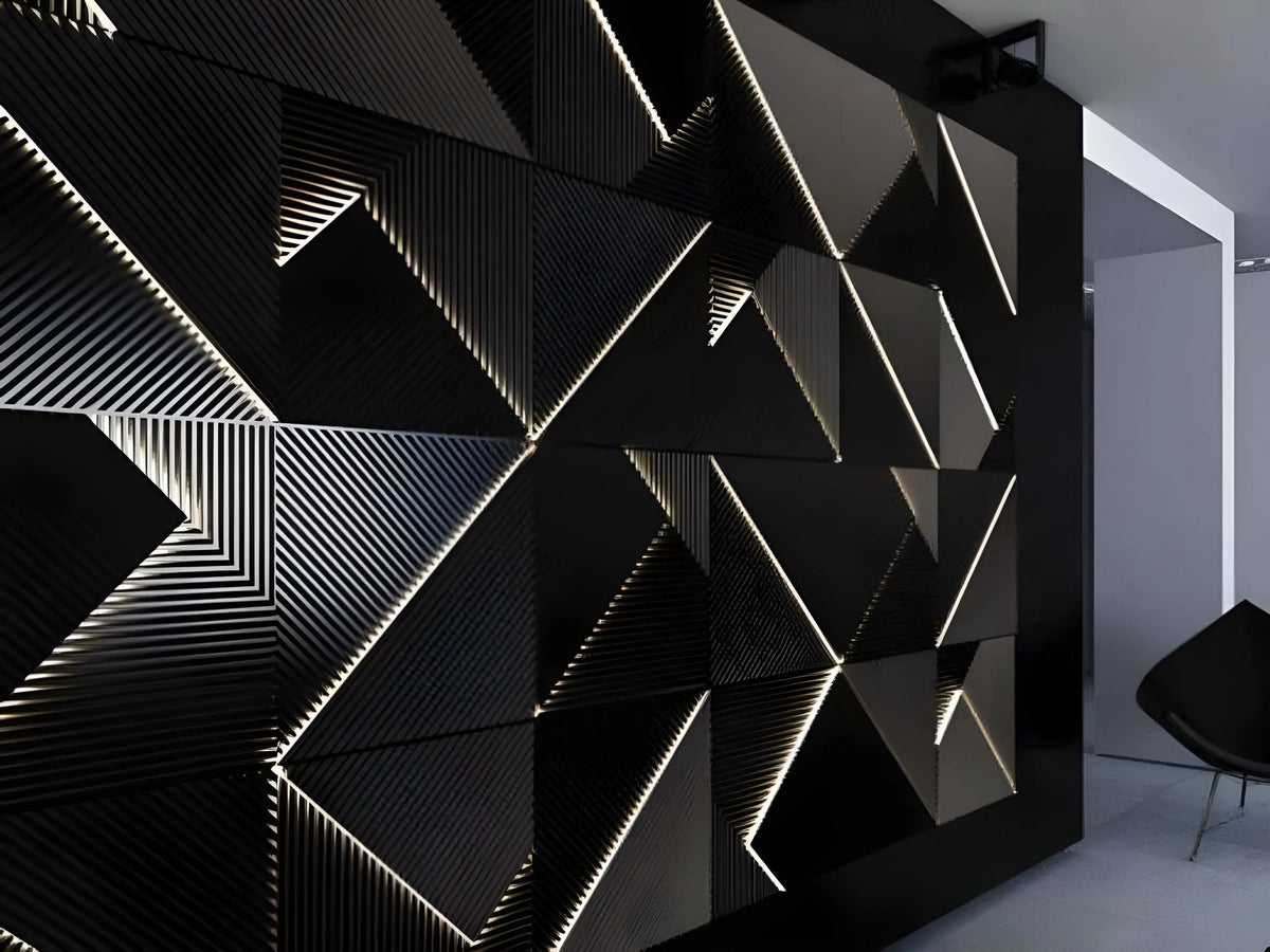 GYPSUM 3D WALL PANEL | FUTUR + LED 0042