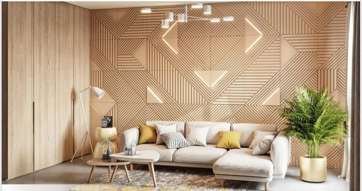 GYPSUM 3D WALL PANEL | TRINITY + LED 0021
