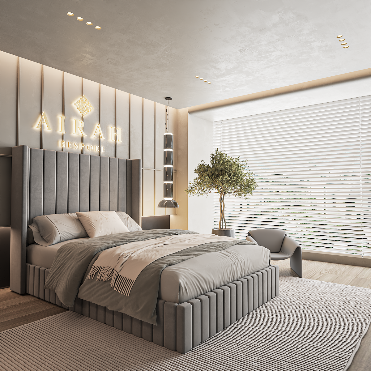 Modern Avery bed frame UK – stylish upholstered frame for contemporary bedrooms