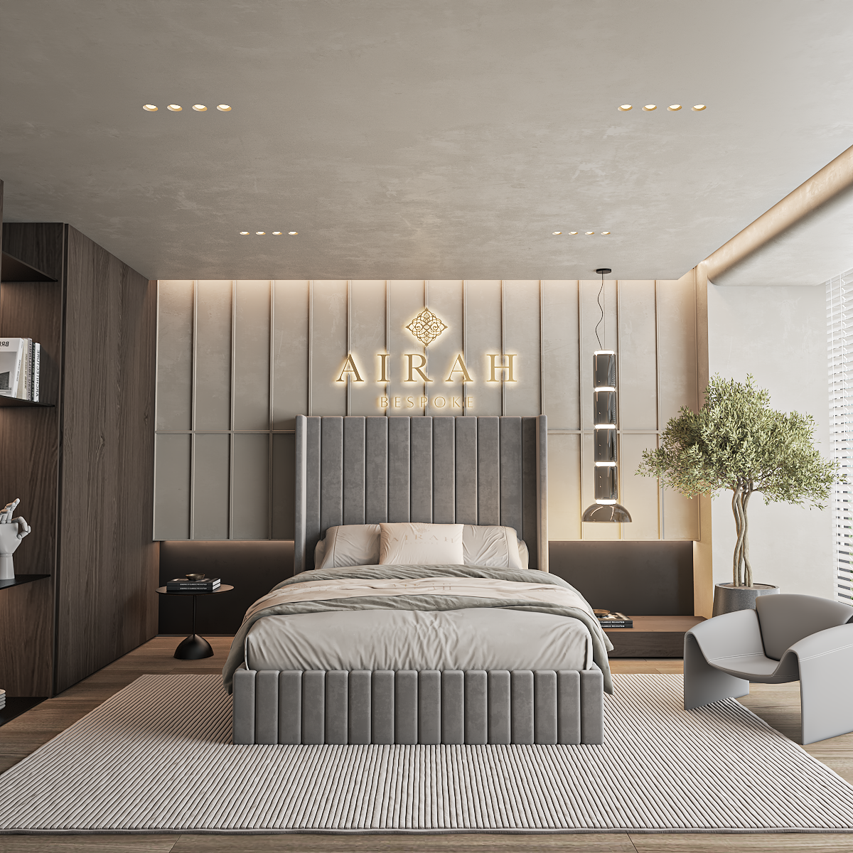 Modern Avery bed frame UK – stylish upholstered frame for contemporary bedrooms