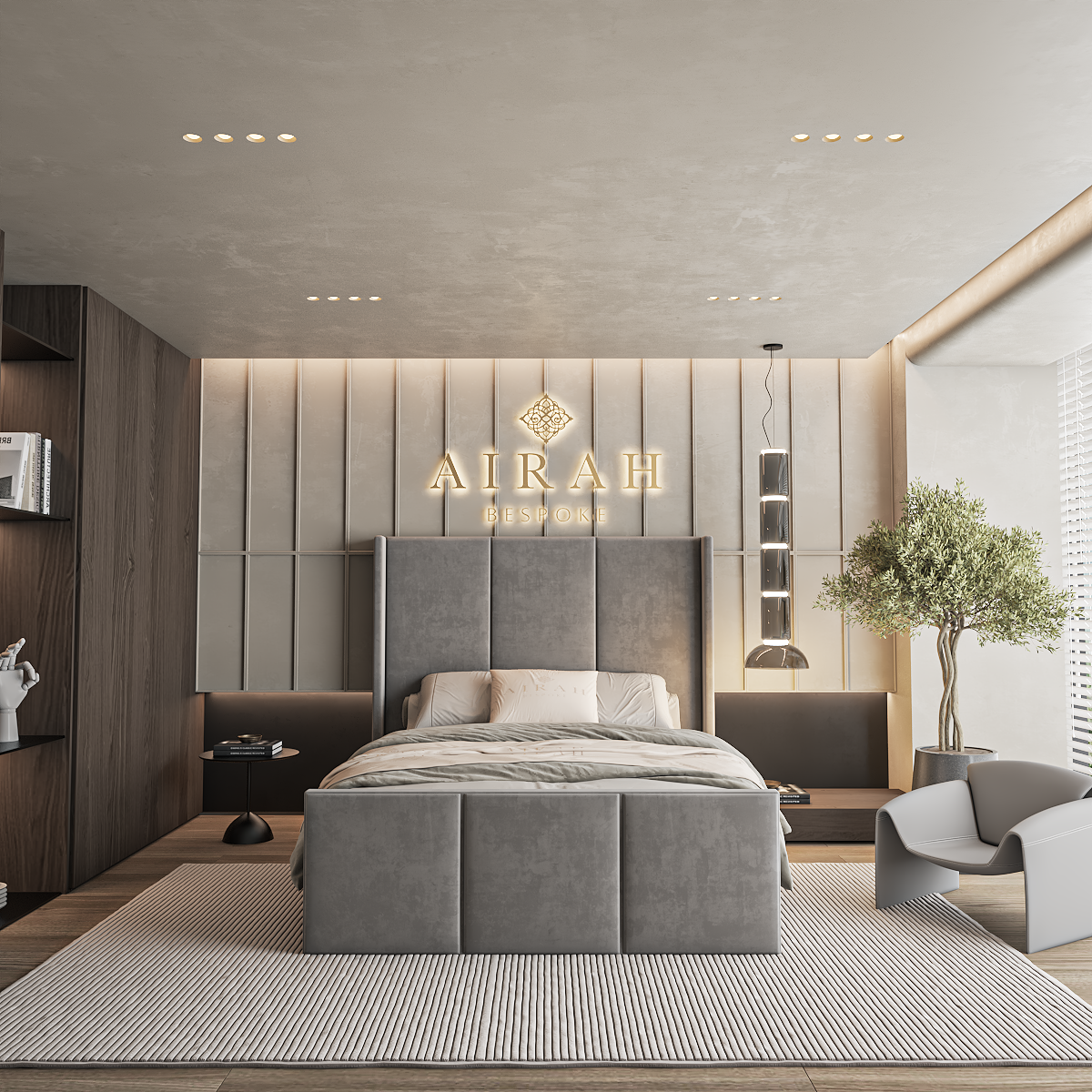 Modern Brenton bed frame UK – stylish upholstered frame for contemporary bedrooms