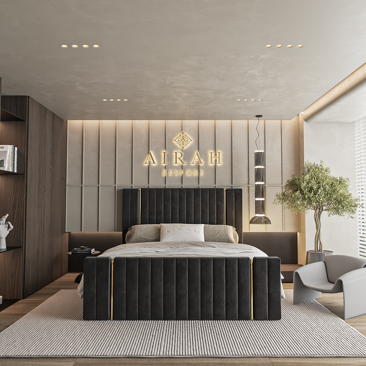 The Marlow bed frame – luxury upholstered bed frame with modern design UK