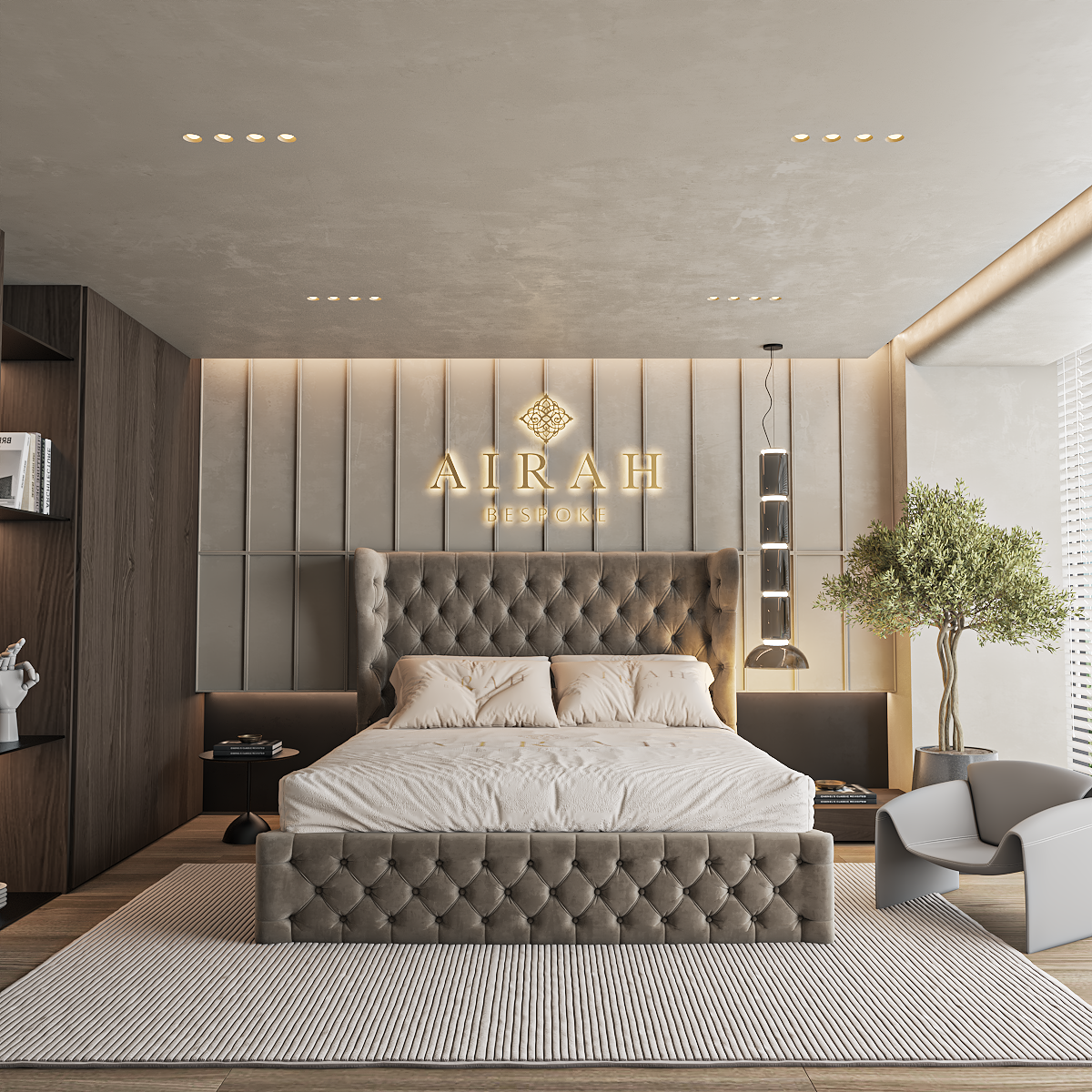 The Sutton upholstered bed frame – luxury bedroom furniture with premium finish