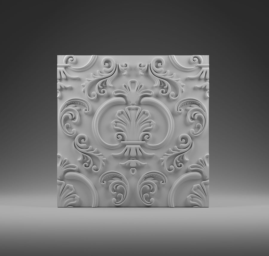 Baroque 0055 — Gypsum 3D Wall Panel
