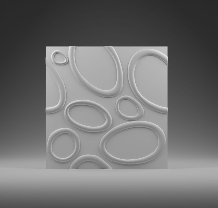Sample Pebble S0113 — Gypsum 3D Wall Panel