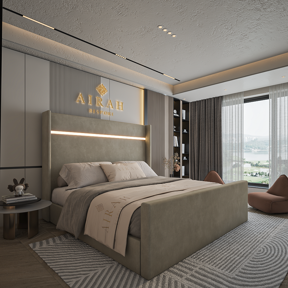 Modern Aura LED bed frame – integrated LED lighting for a premium bedroom look