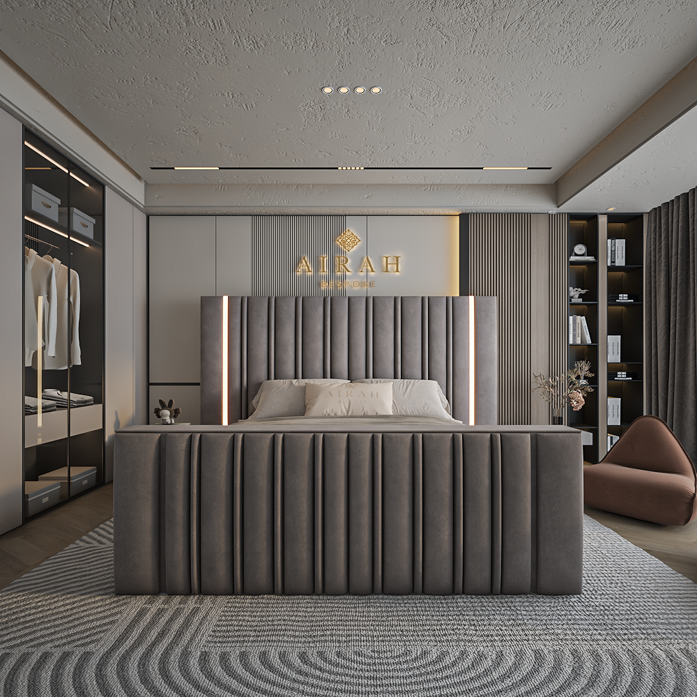 Glow LED Bed with illuminated headboard – luxury LED bed frame for bedrooms
