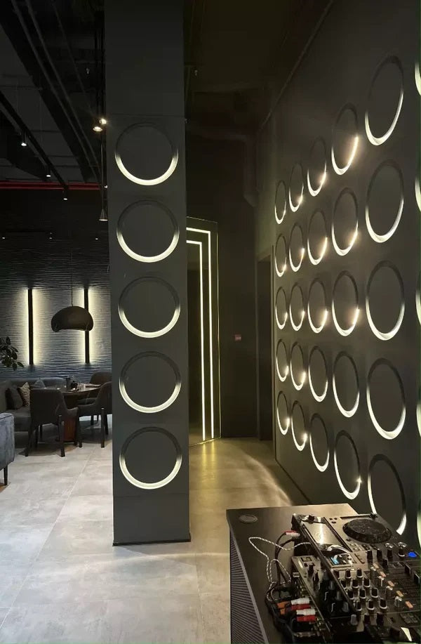 GYPSUM 3D WALL PANEL | COSMIC 0212 + LED MEDIUM