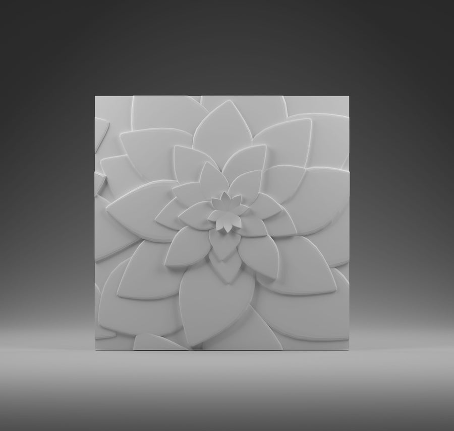 Sample Bloom S0123 — Gypsum 3D Wall Panel