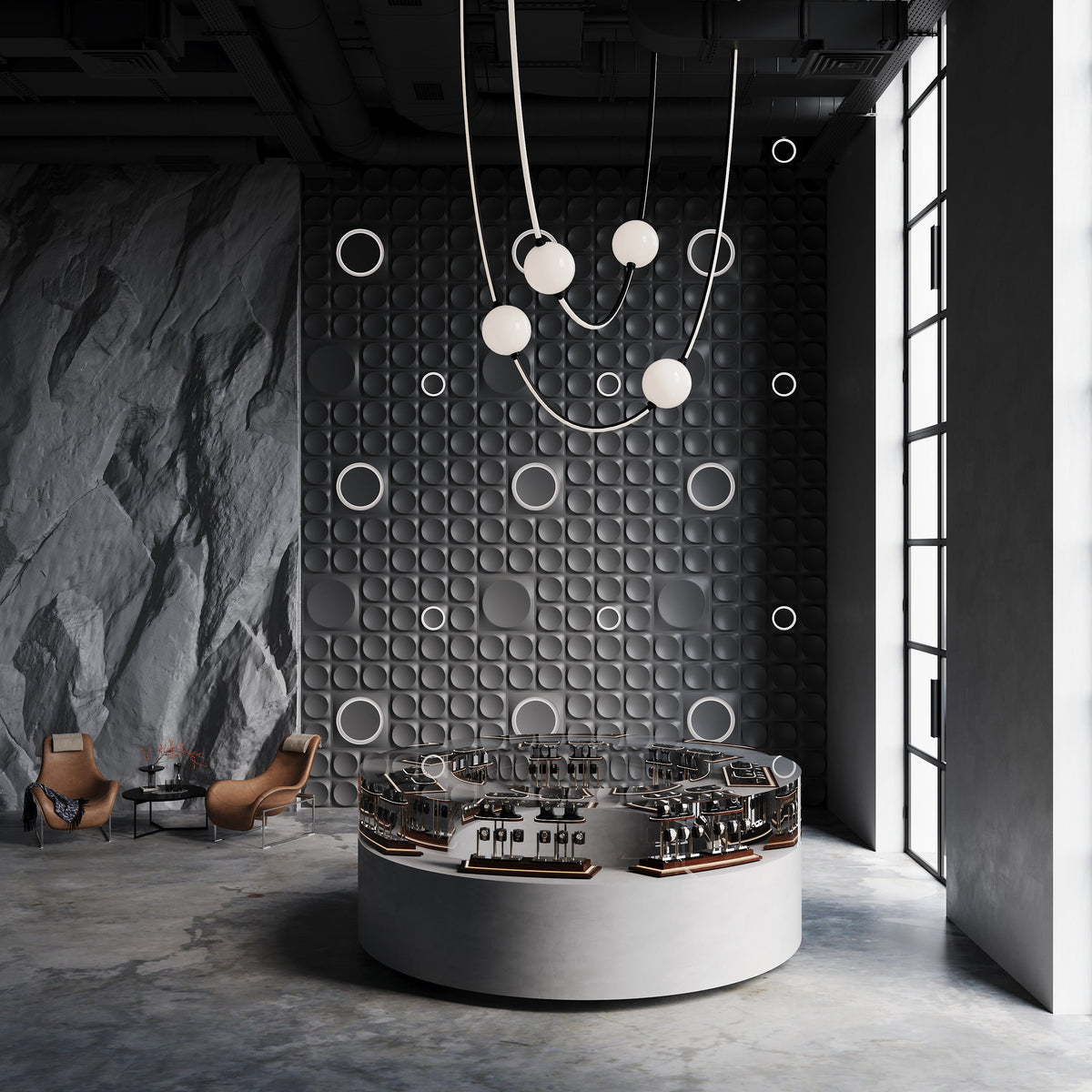 GYPSUM 3D WALL PANEL | SAMPLE COSMIC +LED MEDIUM S0212