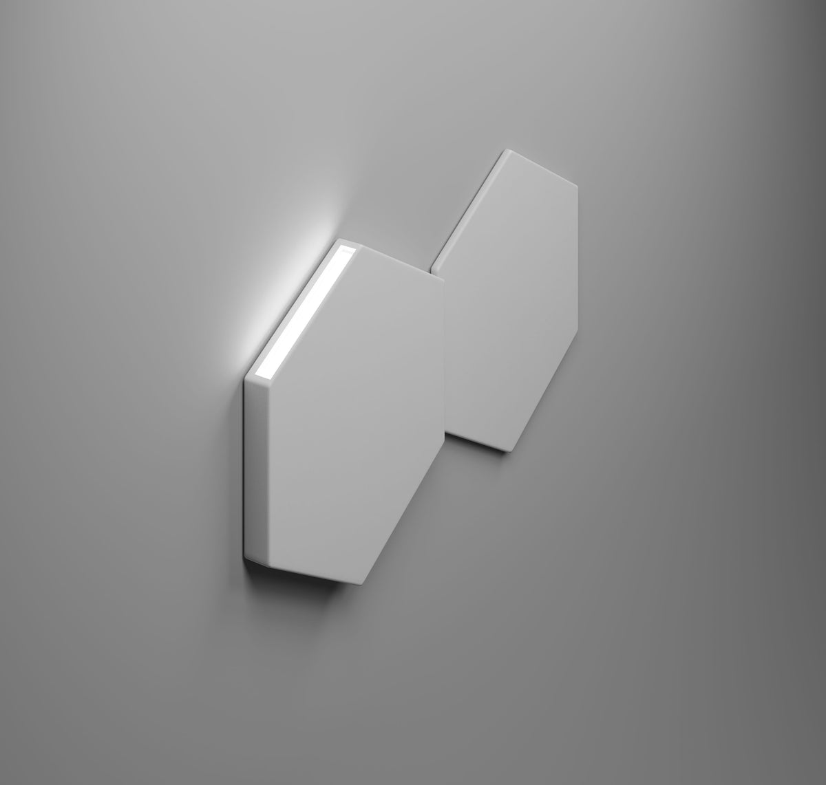 GYPSUM 3D WALL PANEL | HEXAGON + LED 0045