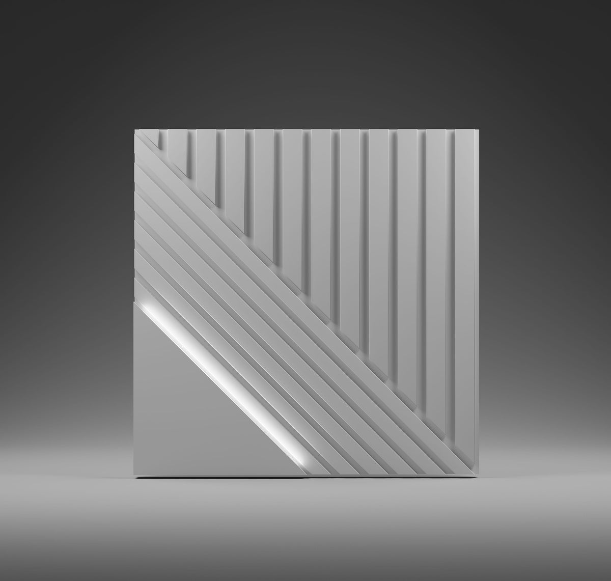 GYPSUM 3D WALL PANEL | TRINITY + LED 0021