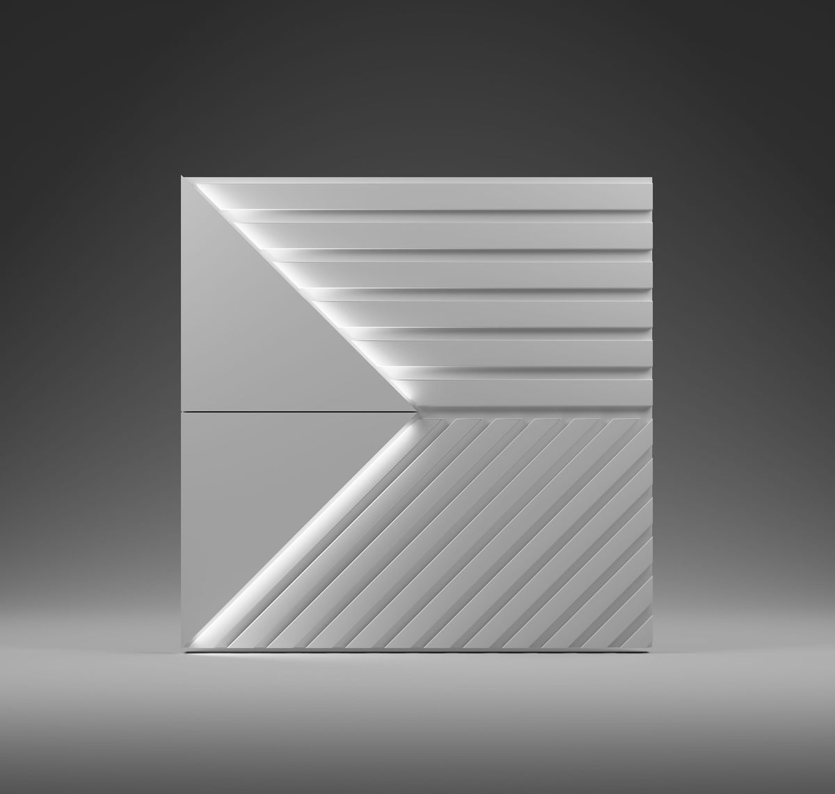 GYPSUM 3D WALL PANEL | TRINITY + LED 0021