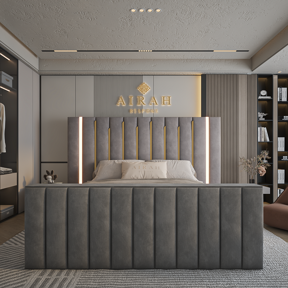 Modern Lucent LED bed frame – integrated LED lighting for a premium bedroom look