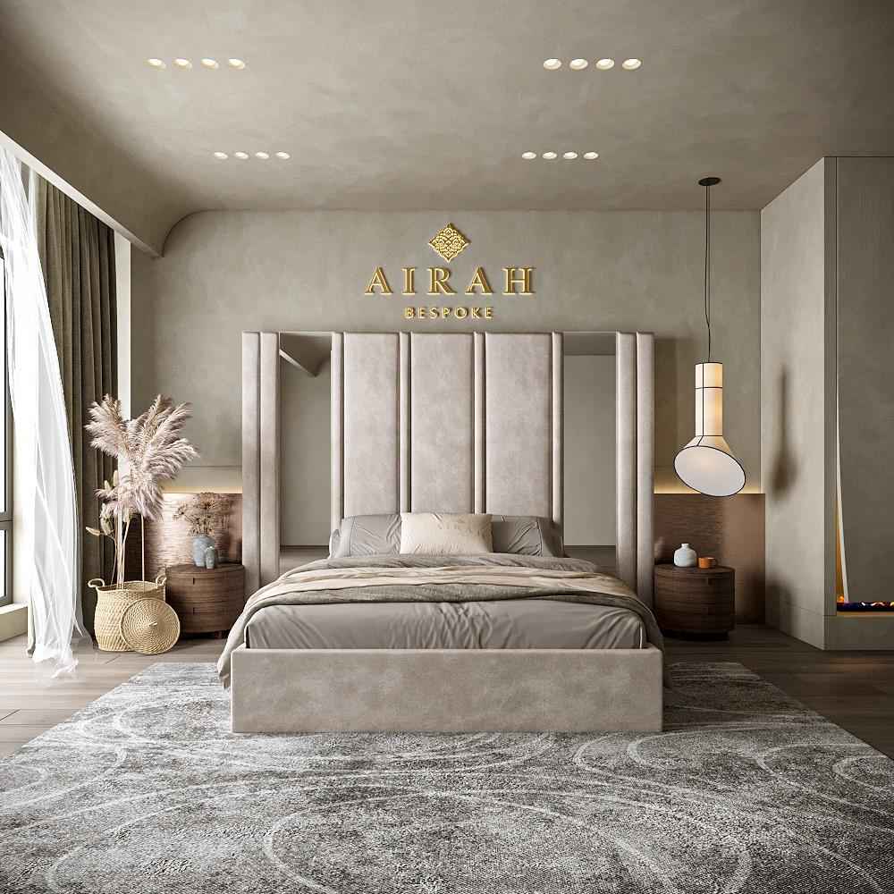 Mirrored bed frame – luxury upholstered bed with mirror finish detailing UK