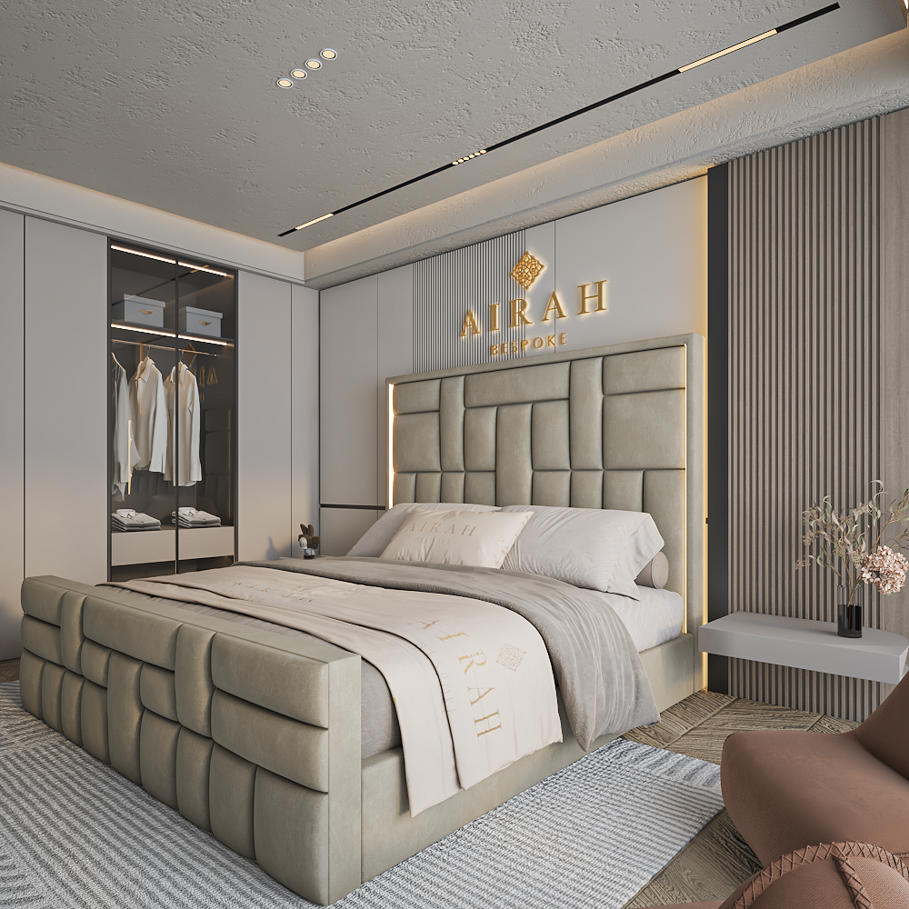 Pulse LED bed frame – integrated LED strips for ambient bedroom lighting