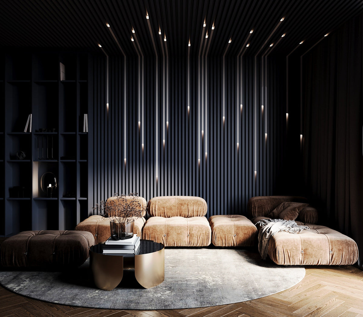 GYPSUM 3D WALL PANEL | LIGNEO + LED 0112