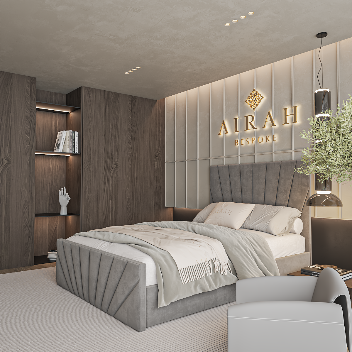 Modern Ansel bed frame UK – stylish upholstered frame for contemporary bedrooms