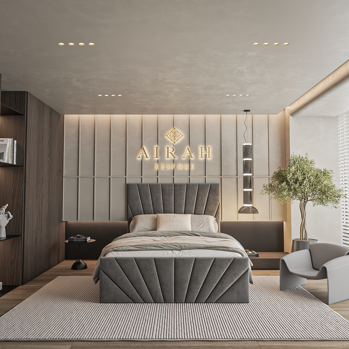 Modern Ansel bed frame UK – stylish upholstered frame for contemporary bedrooms