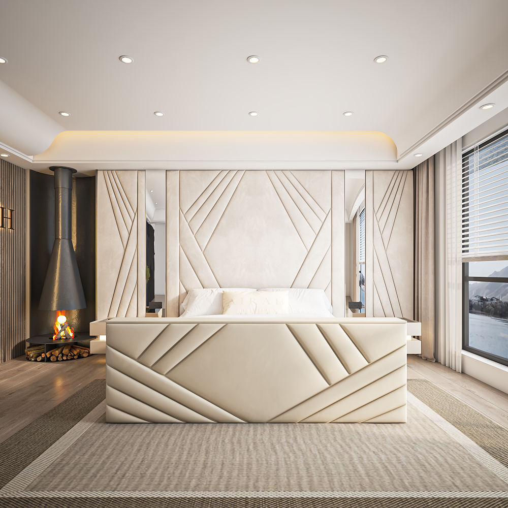Modern Aurel bed frame UK – stylish upholstered frame for contemporary bedrooms