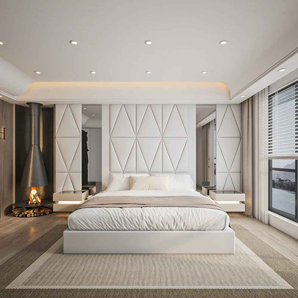 The Willow low foot board, modern bed with sleek minimalist design for contemporary bedrooms