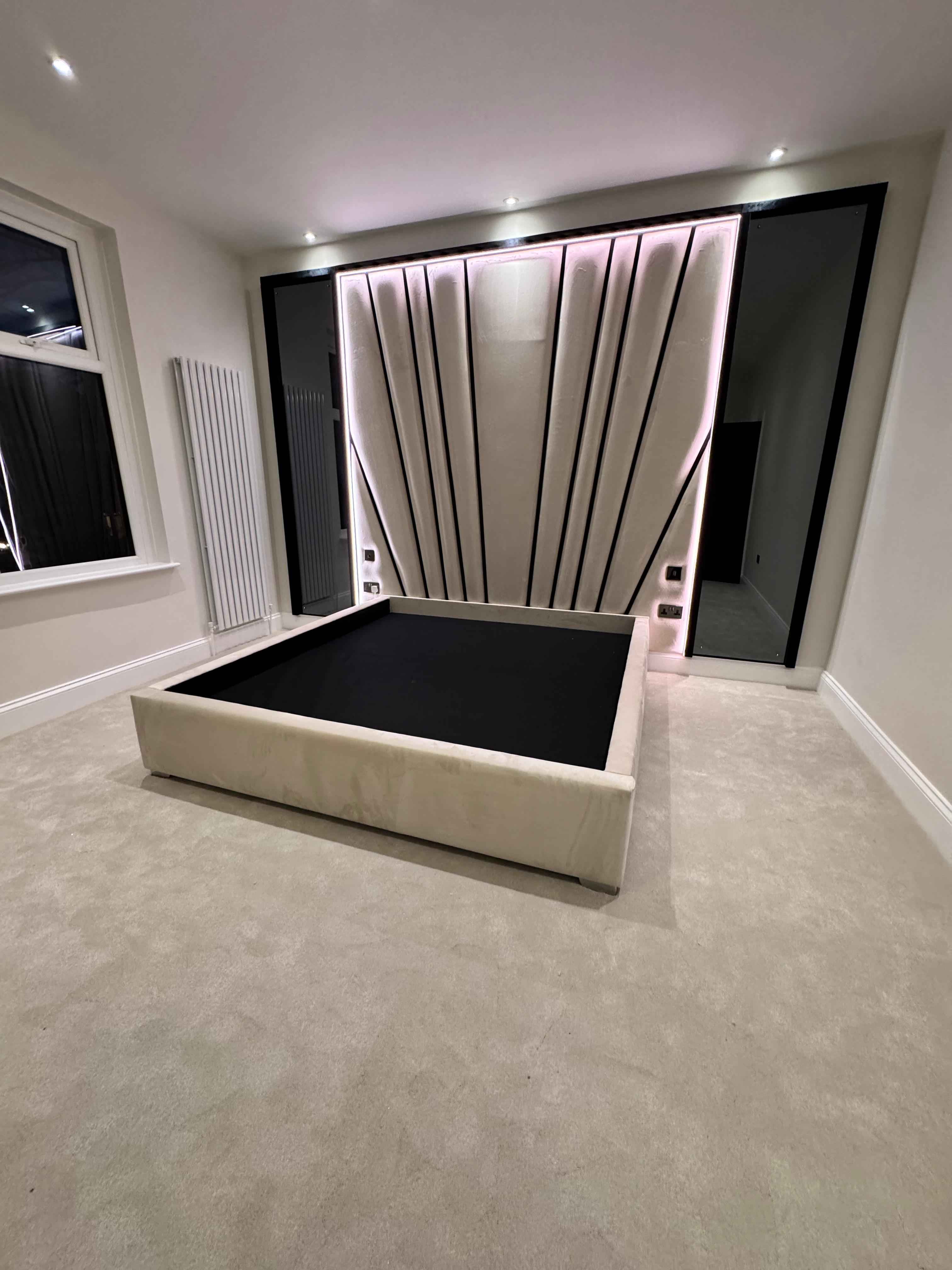 Upholstered wall panel bed style – decorative wall panels behind bed for modern bedrooms