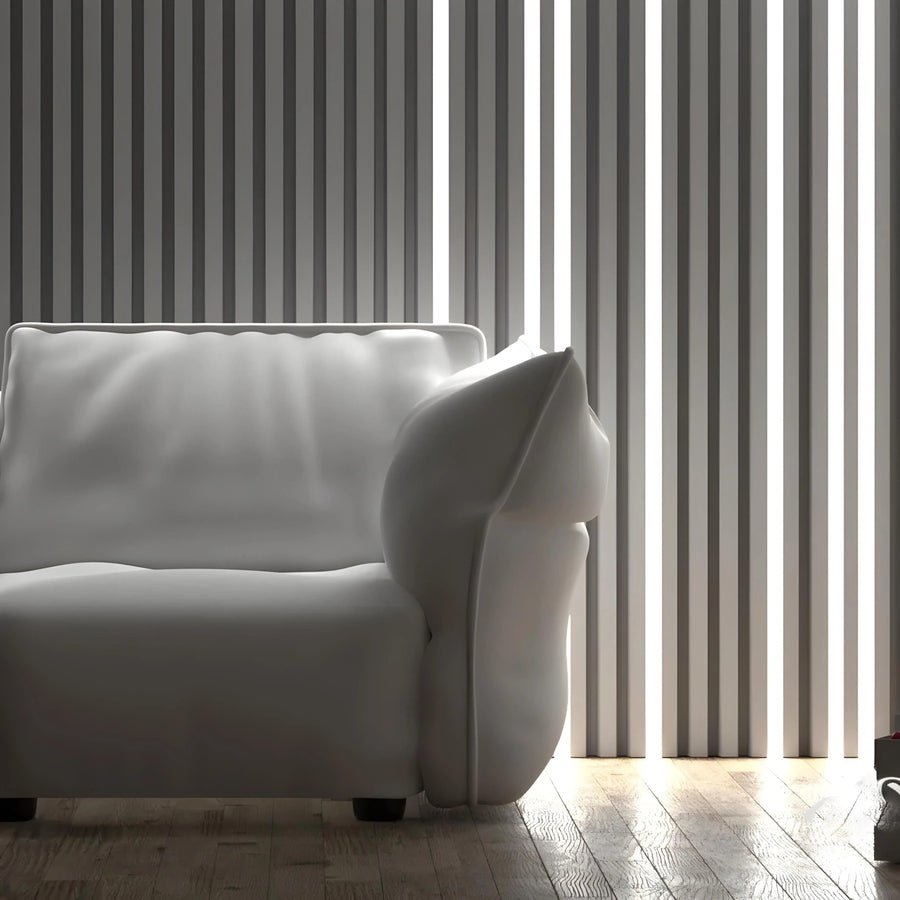 Grid +LED 0015 — Gypsum 3D Wall Panel