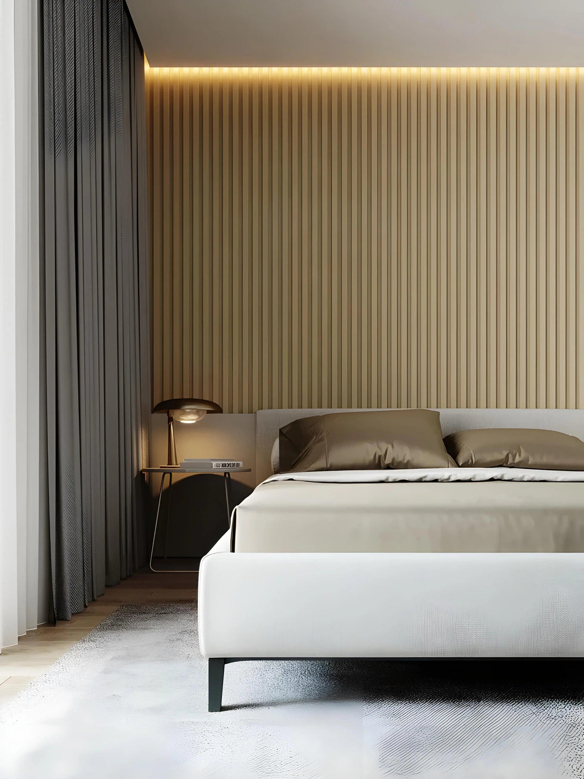 GYPSUM 3D WALL PANEL | GRID +LED 0015