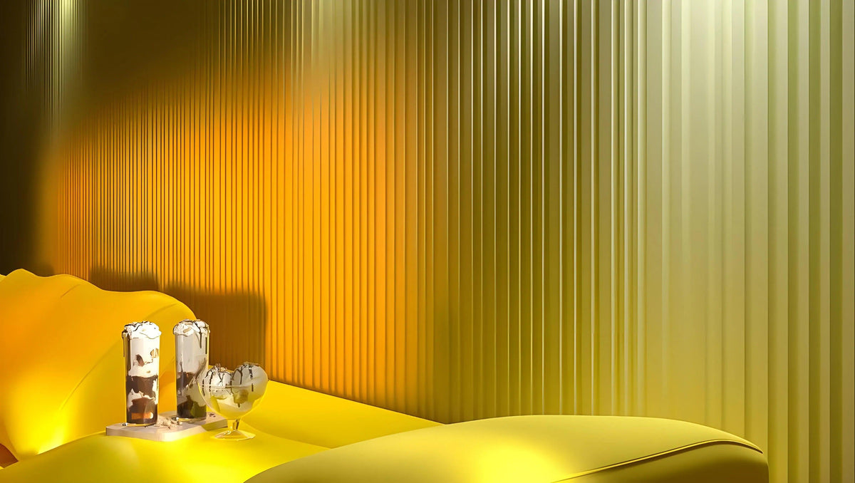 GYPSUM 3D WALL PANEL | CASCADE + LED 0114