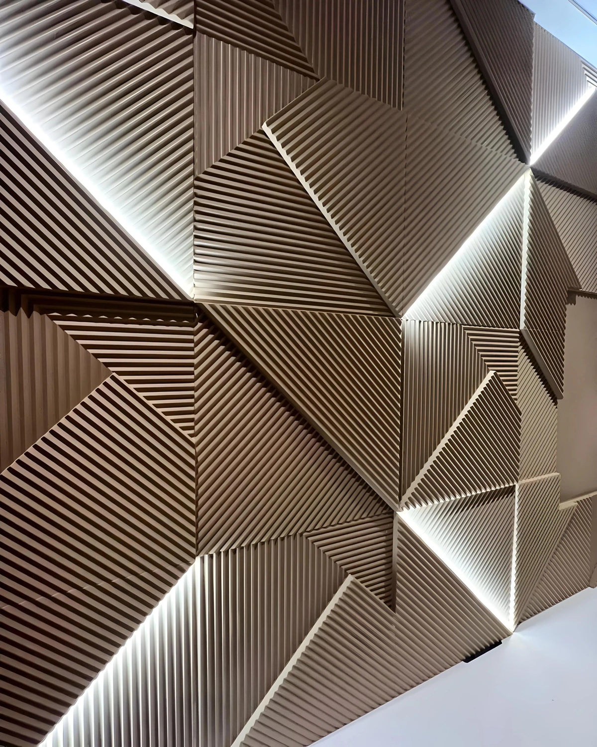 GYPSUM 3D WALL PANEL | FUTUR + LED 0042