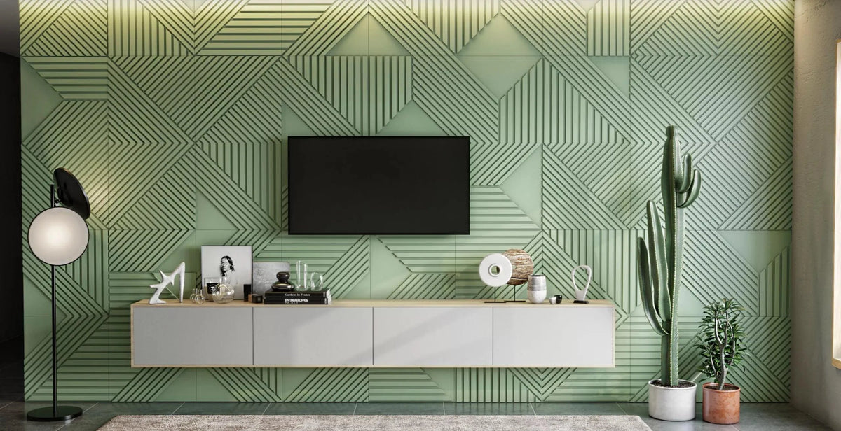 GYPSUM 3D WALL PANEL | TRINITY + LED 0021