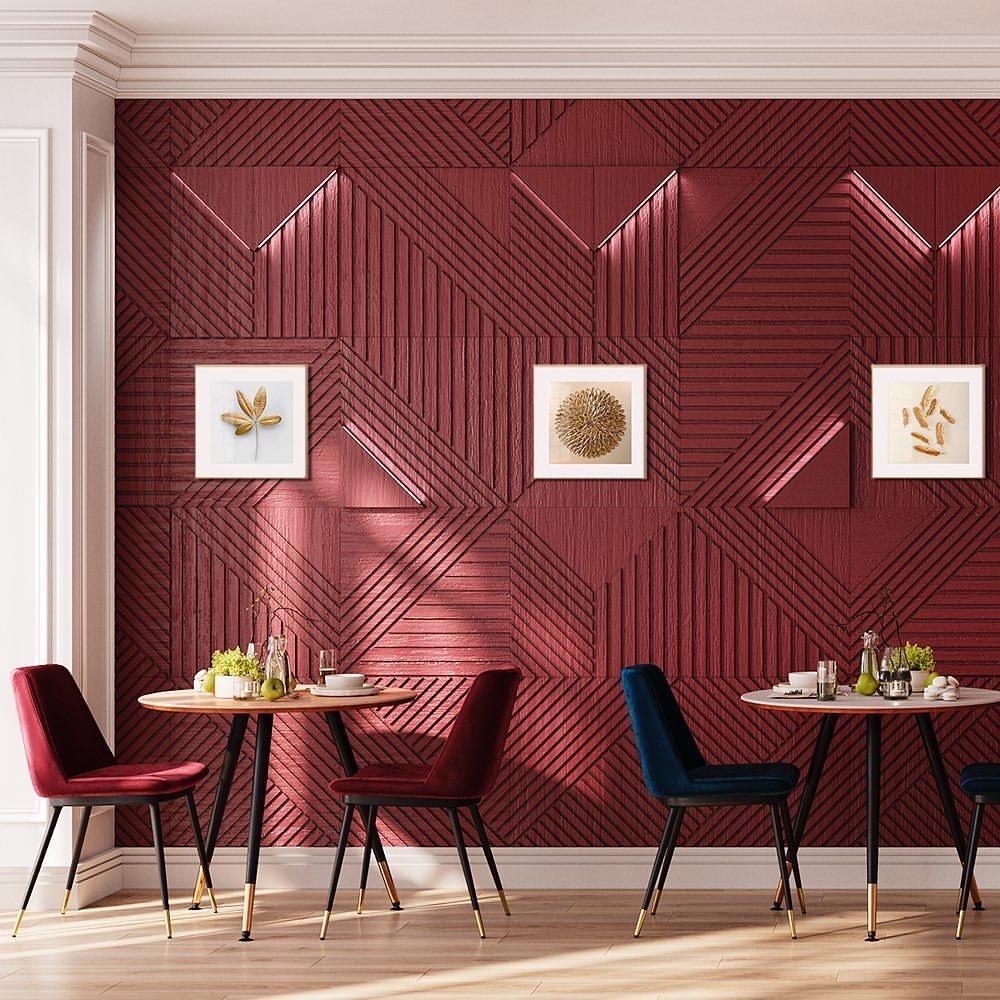 GYPSUM 3D WALL PANEL | TRINITY + LED 0021