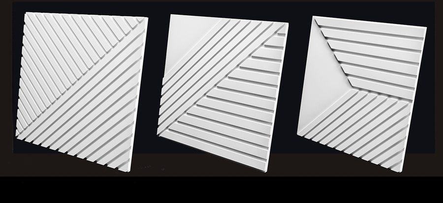 Sample Trinity S0021 — Gypsum 3D Wall Panel