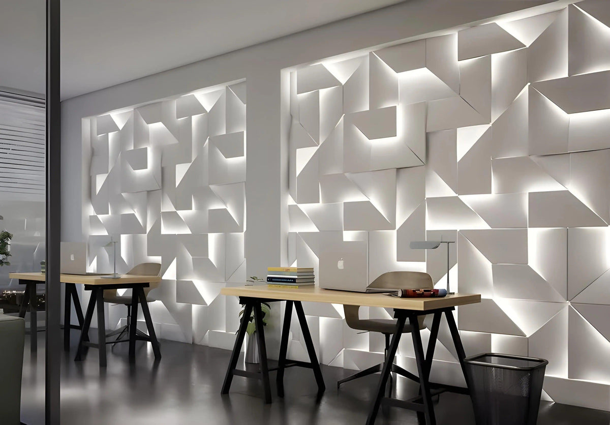 GYPSUM 3D WALL PANEL | GEON + LED 0035