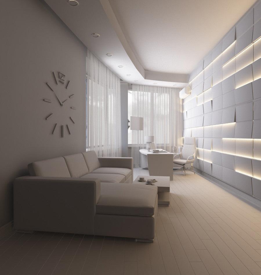 GYPSUM 3D WALL PANEL | SLATE + LED 0073