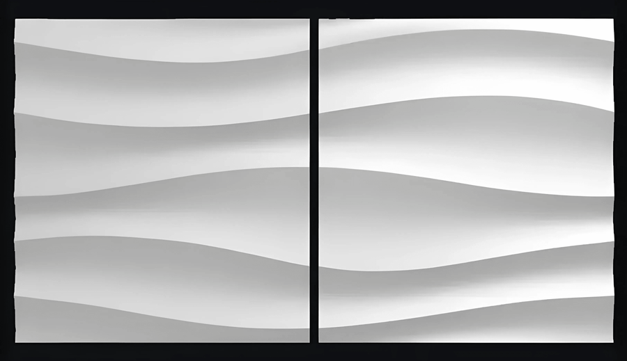 Sample Ripple S0076 — Gypsum 3D Wall Panel